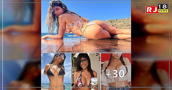 OnlyFans star Mia Khalifa poses nude, former pornstar covered her body with party balloons